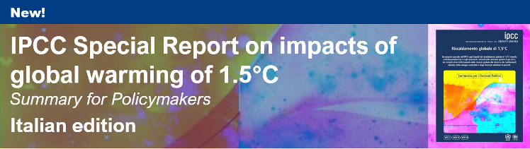 IPCC Special Report on impactes of global warming of 1.5°C - Summary for Policymakers - Italian edition